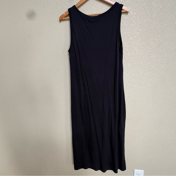 NWT Tommy Bahama Drapey Ponte Sleeveless Black Tank Midi Dress Large - Picture 5 of 15